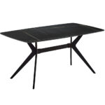 MESA ITALIA MARMOL CERÁMICA NEGRO 140x80x75cm