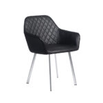 SILLA VELVED BIPIEL PATAS CHROME