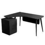 ESCRITORIO EJECUTIVO LAZZIO ULTRA BLACK 130X130X75