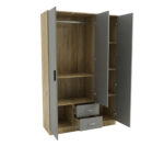 CLOSET PRAGA 3 PUERTAS GRIS - 120 x 45 x 190cm - Imagen 2