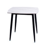 MESA CUADRADA MARMOL CERÁMICA BLANCO 80X80cm