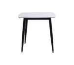 MESA CUADRADA MARMOL CERÁMICA BLANCO 80X80cm - Imagen 2