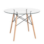 MESA BILOFFICE GLASS REDONDA 100x75cm