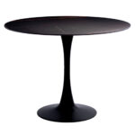 Mesa Redonda Mármol Cerámica Negro 100X75CM