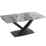 MESA AMSTERDAM MARMOL CERÁMICA GRIS 140x80x75cm