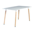 MESA RETRO RECTANGULAR COLOR BLANCO 120x80x75 - Imagen 2