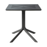 MESA CUADRADA SAFIRA COLOR NEGRO 80x80x75cm