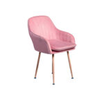 SILLA DE COMEDOR VELVED COLOR ROSE PINK