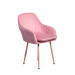 SILLA DE COMEDOR VELVED COLOR ROSE PINK