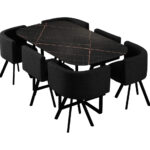 SET COMEDOR HOLAND MÁRMOL 6 PUESTOS