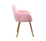 SILLA DE COMEDOR VELVED PINK PATAS GOLD - Imagen 3