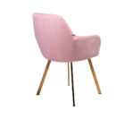 SILLA DE COMEDOR VELVED PINK PATAS GOLD - Imagen 4
