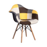 SILLA EAMES CON BRAZOS TAPIZADA VINTAGE