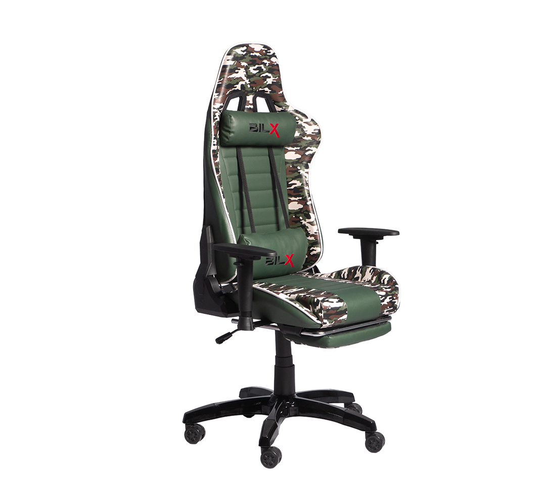 Silla_Gamer_Commander-1.jpg SILLA GAMER BIL X COMMANDER PRO VERDE MILITAR - Imagen 1