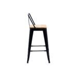 TABURETE TOLIX ASIENTO DE MADERA 66cm - Imagen 3