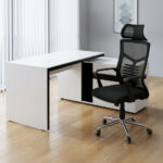 Silla Presidencial New York + Escritorio Ejecutivo Doha Deluxe 140x60cm Archivador: 120x40cm