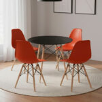 4 sillas Eames + Mesa Retro 80cm