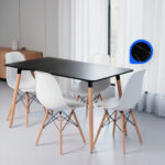4 sillas Eames + Mesa Retro Mámol 120 x 80cm