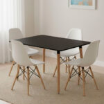4 sillas Eames + Mesa Retro 120 x 80cm