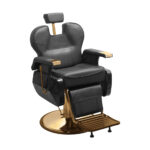 SILLÓN DE BARBERÍA BLACK PRO GOLD