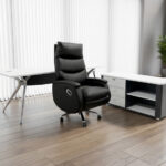 Silla Presidencial Toledo + Escritorio Doha Presidencial 180x80cm - Archivador: 140x62x37cm