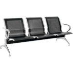 TANDEM 3 PUESTOS NEGRO