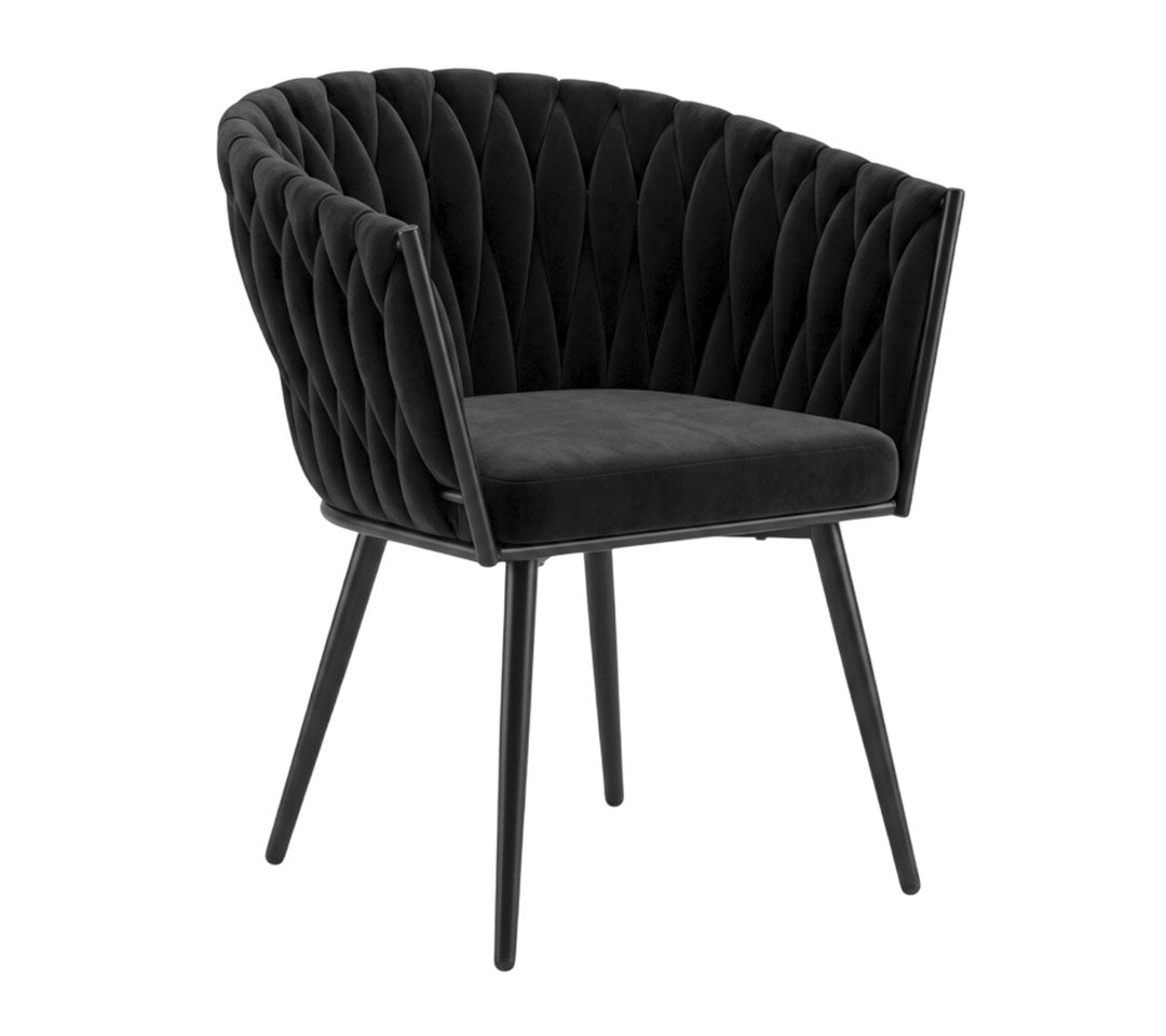 Silla-Larissa-Patas-Negras-1.jpg Silla Larissa Black Gamuza - Imagen 1